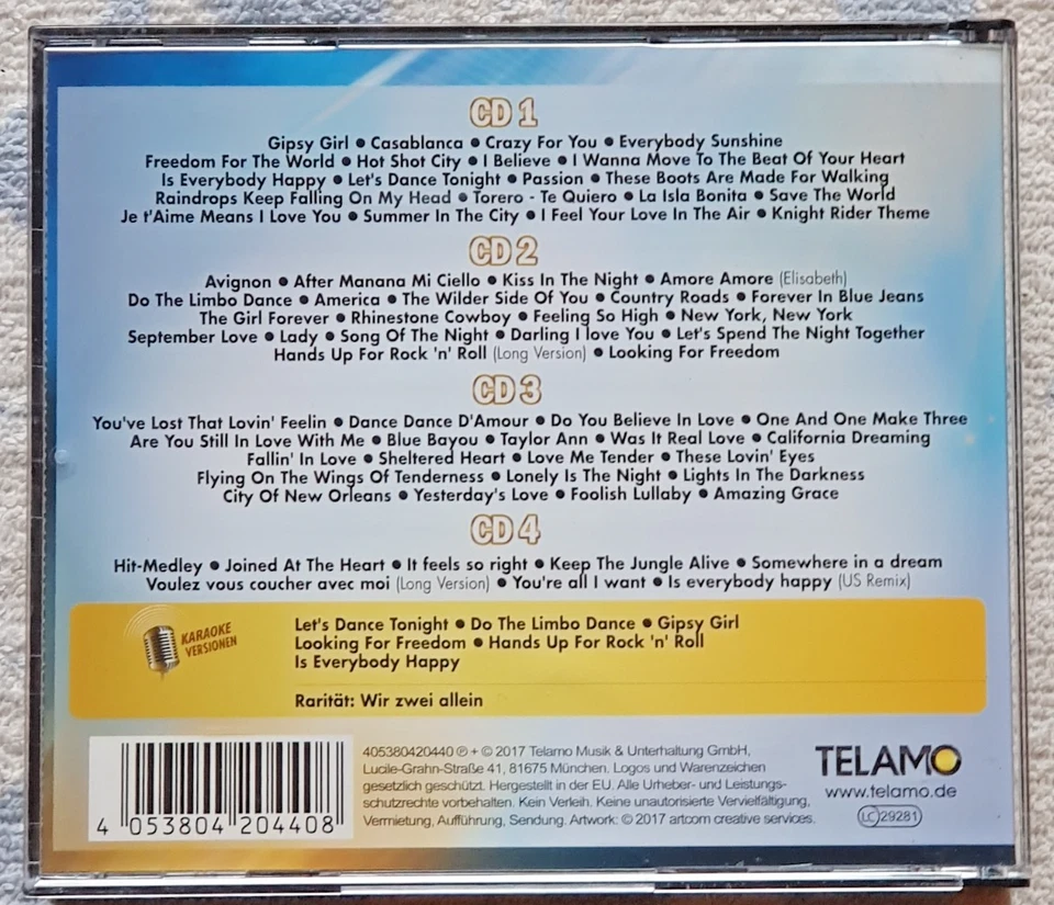 David Hasselhoff  Das Beste inkl. 6 Karaoke-Songs Box-Set  4 CDs - Bild 2 von 4