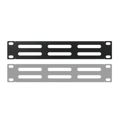 10'' RACK Lueftungspanel perforiert Lochblech 1U Schwarz Grau fuer Serverschrank
