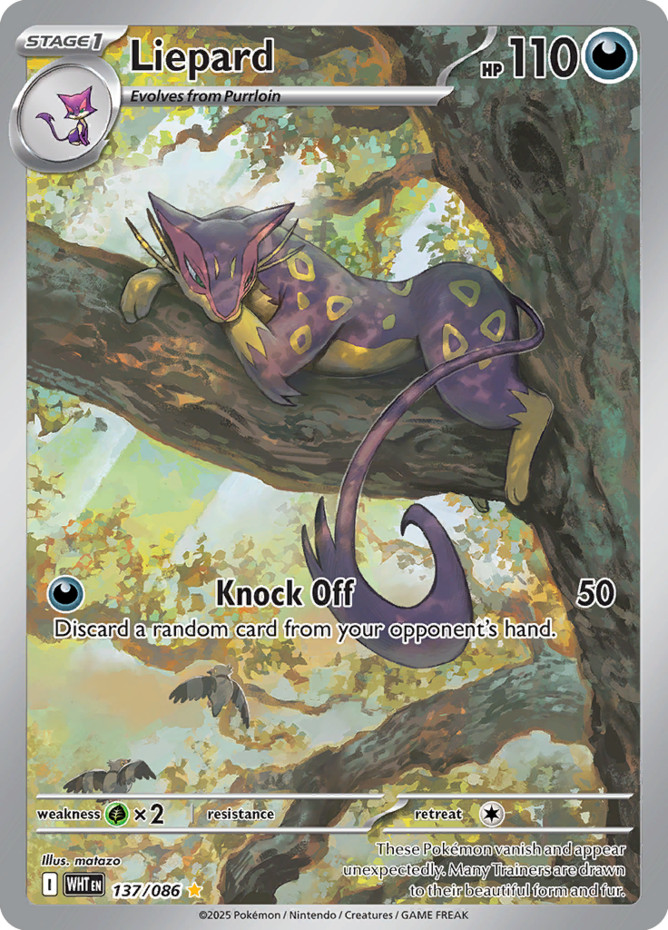 Liepard - 137/086 - Illustration Rare - White Flare NM Holo