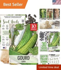 Luffa Seeds for Planting Loofah Sponge Gourds - Non-GMO Heirloom  Untreated ...