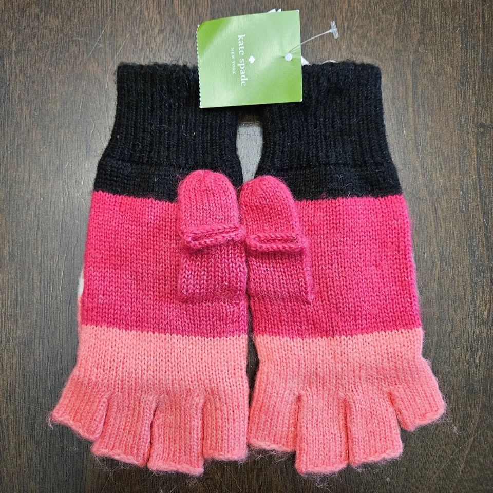 Mitones Kate Spade Pop-Top para mujer talla única bloques de colores convertibles acogedores Foto 2 de 4