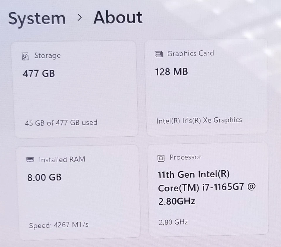 ASUS ZENBOOK 13.3" i7-1165G7, 8GB, 512GB SSD - Image 2 of 4