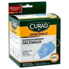 Curad CUR812SV1 Germ Shield Maximum Barrier Facemask, Box of 10