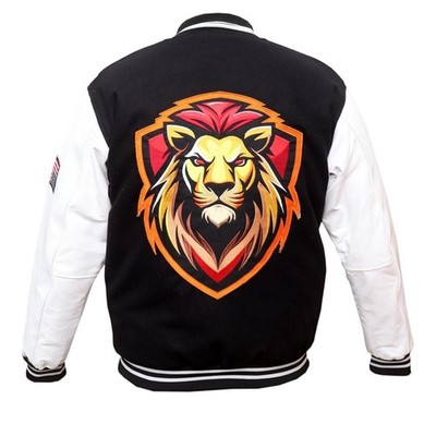 Varsity Letterman Baseball Bomber Jacket Wool Varsity Real Leather Sleeve Jacket