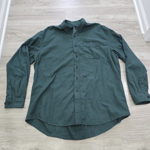 LL BEAN Vintage grün kariertes kariertes Flanell Outdoor Baumwolle Knopf Hemd XL - Bild 1 von 10
