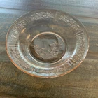 Federal Glass Co Sharon Cabbage Rose 7.75"D Flat Soup Bowl Depression Glass 1930