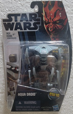 STAR WARS THE CLONE WARS  CW10 AQUA DROID ACTION FIGURE  LIMITED EDITION  NICE