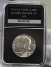 1970 D Silver Kennedy Half 50c Nice Unc in PCS Black Slab