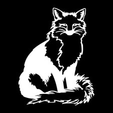 Fox Foxes Dog Decal Sticker White Die Cut Vinyl