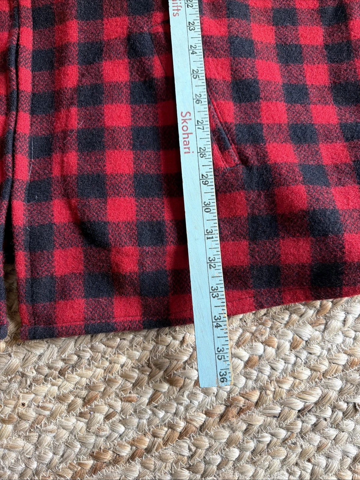 Johnson Woolen Mills 450L Double Cape Jac Shirt 3XL Tall Cabot Cheese Red/black - product detail image 19