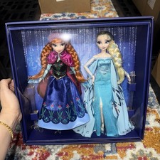 Disney100 Frozen Anna and Elsa Collector Dolls 2023 Mattel Anniversary