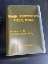 Unused M9A1 Vintage Protective Field Mask Container US Army Size M Vietnam Korea