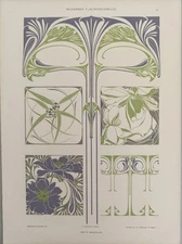 1920 ca. Liberty Art Nouveau Rene' Beauclair Style Dish Decor