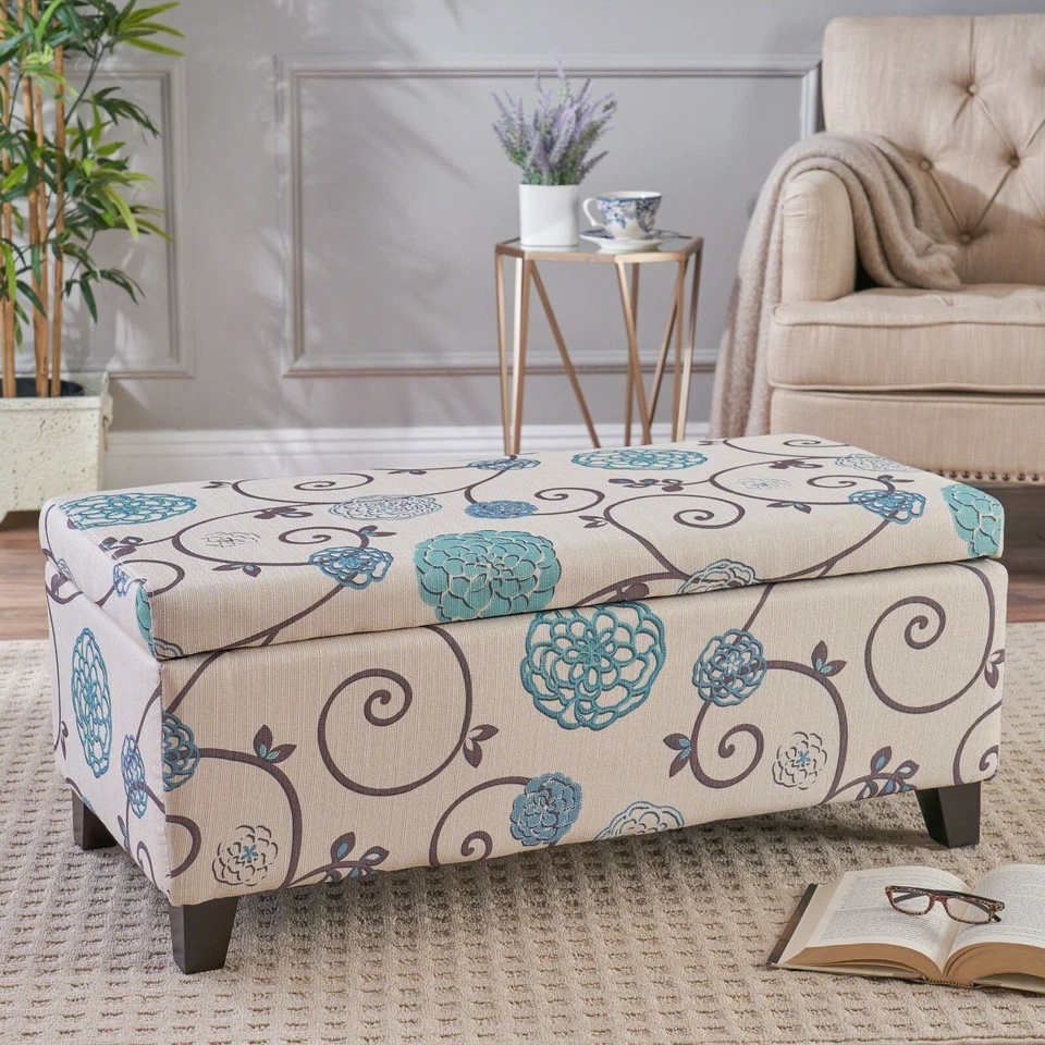Atlantic Contemporary Upholstered Storage Ottoman - Image 2 of 4