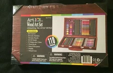 Art 101 110-Piece Art Set in Wood Carrying Case - Paint, Pastels, Pencils ++++++