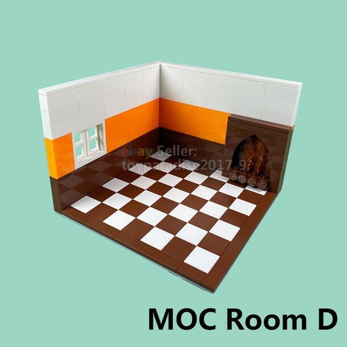MOC Street City Casa Camera Mobili Vista Blocchi Mattoni Scena Fai da Te Bulk - Foto 67 di 68
