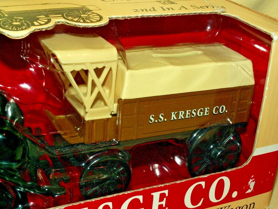 KRESGE BANK HORSE WAGON 1897 2ND SER 1:32 ERTL DIE CAST METAL 2002 COIN SAVINGS. - Image 4 of 4