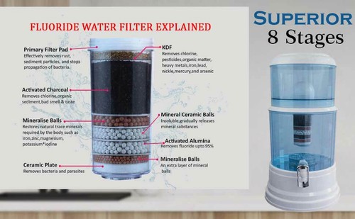 Aimex Water Purifier 8 Stage Fluoride Filter Maifan Stone Dispenser 3 Filters - Picture 2 of 11