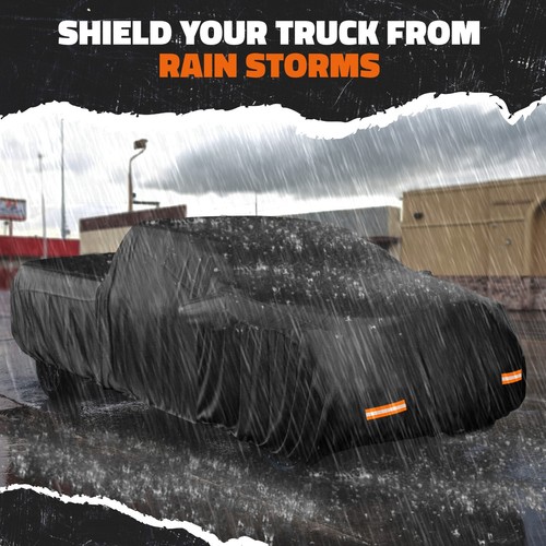 Mockins 235"x 80"x 77" Heavy Duty Extra Thick Black 250G PVC Truck Car Cover - Bild 7 von 9