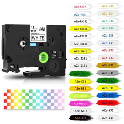 original Schriftband 24mm SCHWARZ-BLAU für BROTHER P-Touch TZ-551