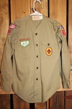Boy Scouts of America Uniform Youth Shirt Large Green Vintage