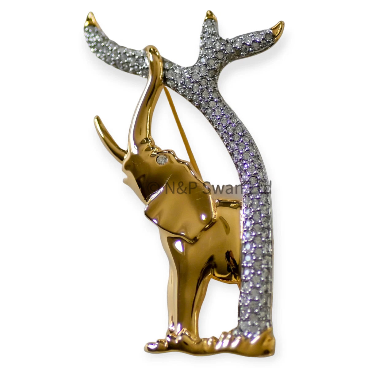 Swarovski elephant best sale brooch