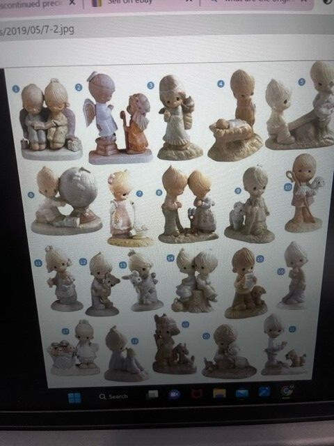 precious moments 3体 The original 21 discontinued Precious Moment Statues - RARE