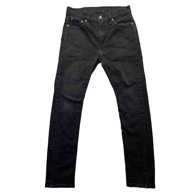 Levis 510 30x30 Black Denim Stretch Skinny Jeans Red Tab Comfort