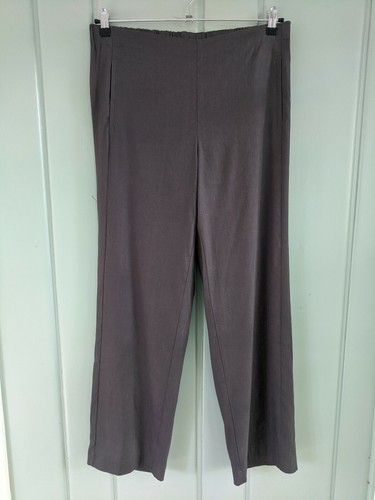 J Jill Womens 10 Medium Dress Pants Stretch Linen Pull On Gray Straight Leg - Picture 3 of 9