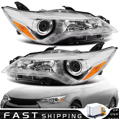Headlights For 2015 2016 2017 Toyota Camry LE SE XLE XSE Projector Headlamp Pair