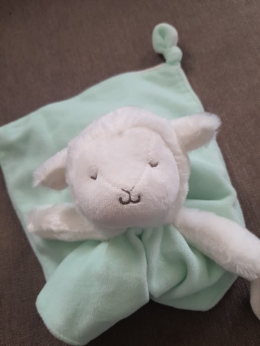 Carter's Lamb Lovey Pacifier Holder Mint Green Sheep Plush security blanket
