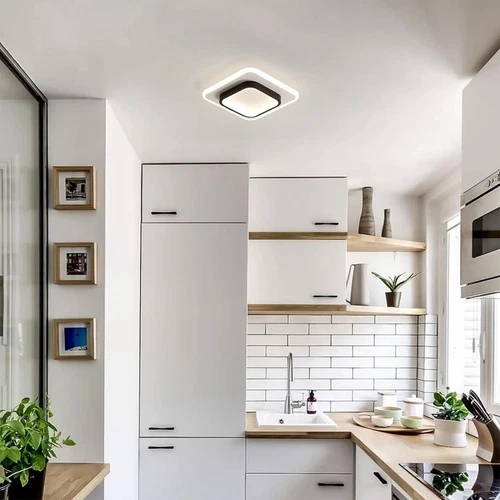 Modern LED Ceiling Light Square Panel Down Lights Bathroom Kitchen Bedroom Lamp - Picture 6 of 10