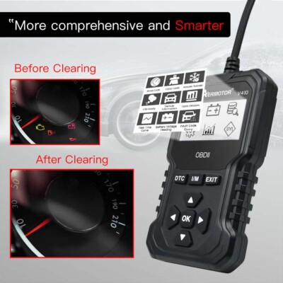 AERMOTOR V410 OBD2 Scanner Code Reader Car Diagnostic Tool Check Engine Fault