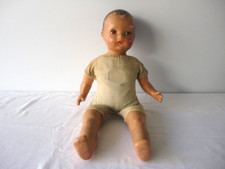 Vintage Horsman Composition Doll 20" Brown Hair - Brown Sleepy Eyes with Crier