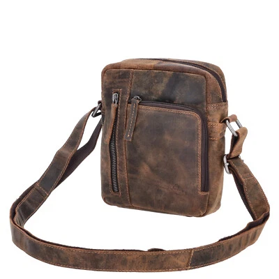 The Skandinavian Brand Leder Umhängetasche Hunter mixed