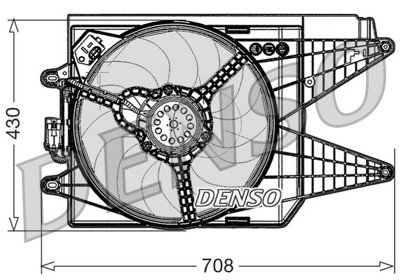 Radiator fan DER09049 DENSO for ABARTH 500 / 595 / 695 500C / 595C / 695C - Image 5