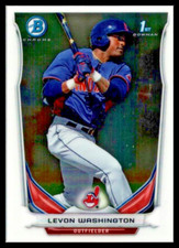 2014 BOWMAN CHROME MINI #75 LEVON WASHINGTON CLEVELAND GUARDIANS