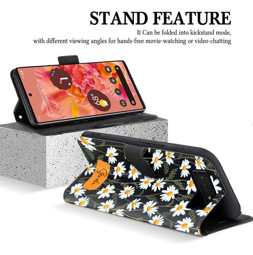 Flowers Wallet Case Personalised Leather Cover For Google Pixel 8 7 Pro 7A 8A 6A - Picture 71 of 82
