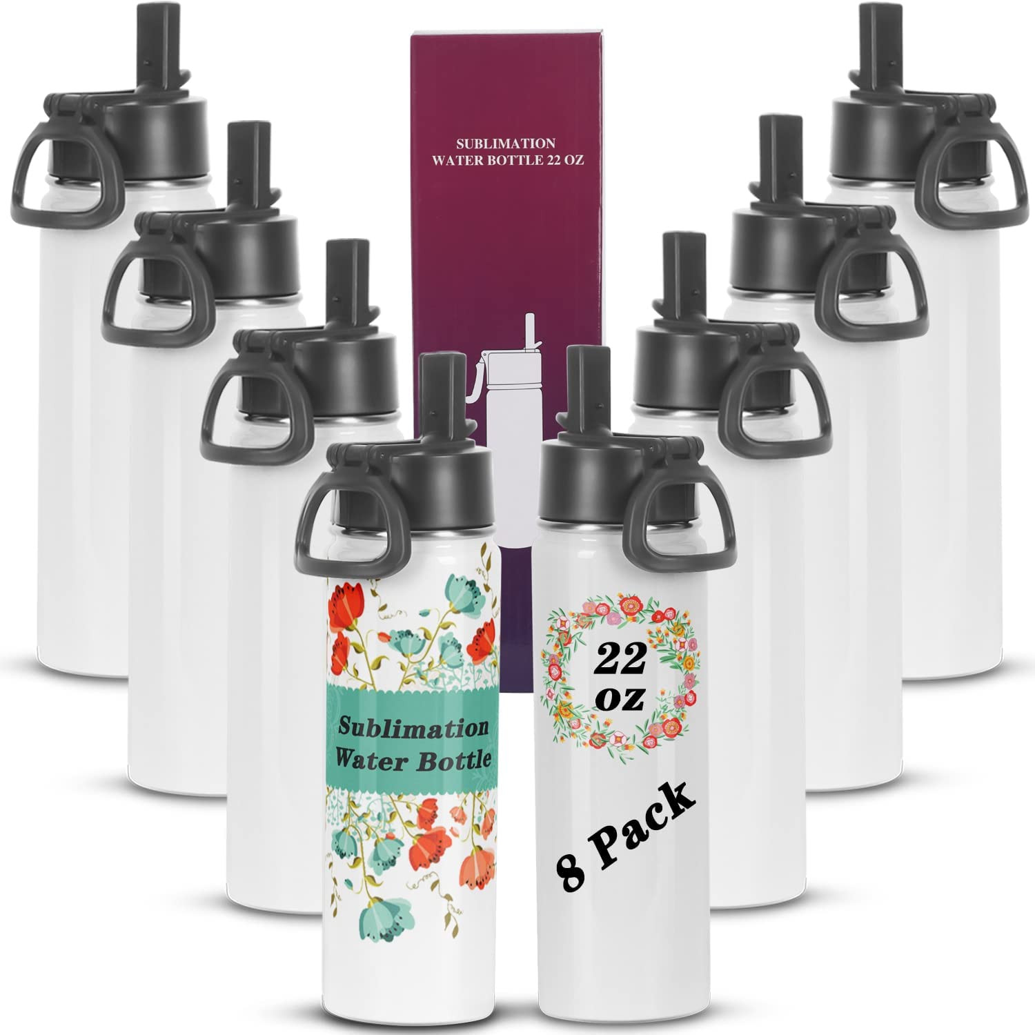 Sublimation Sports Water Bottle Blanks, 22 Oz Sublimation Tumblers, Double Wall