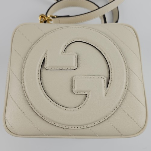 GUCCI Blondie Small White Leather Top Handle Bag New And Authentic - Picture 10 of 17