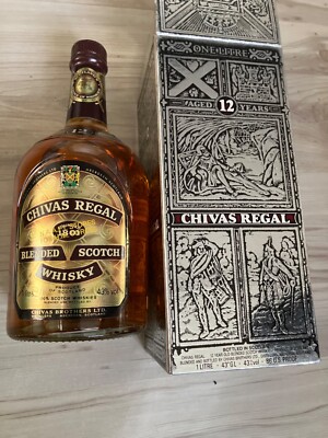 Chivas Regal 12 Years Blended Scotch Whisky 43% Scotland OVP Alte Ausführung 1 L