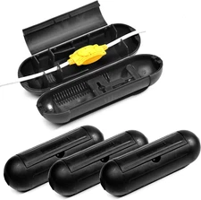 4 Pack Extension Cord Protective Cover Set (Black) | Indoor Outdoor Water-Resist