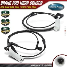 2x Front & Rear Disc Brake Pad Wear Sensor for BMW E65 760Li 2003-2008 745i 750i