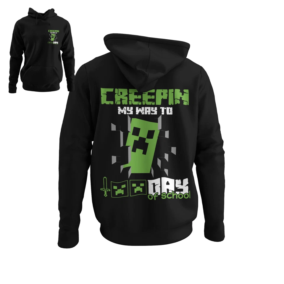HATTREE Creepin my way to minecraft funny mine craft App Bio Herren Hoodie S-XXXL