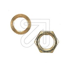 5 Stück Muttern mit Gewinde M10  6kant-Bund    gold