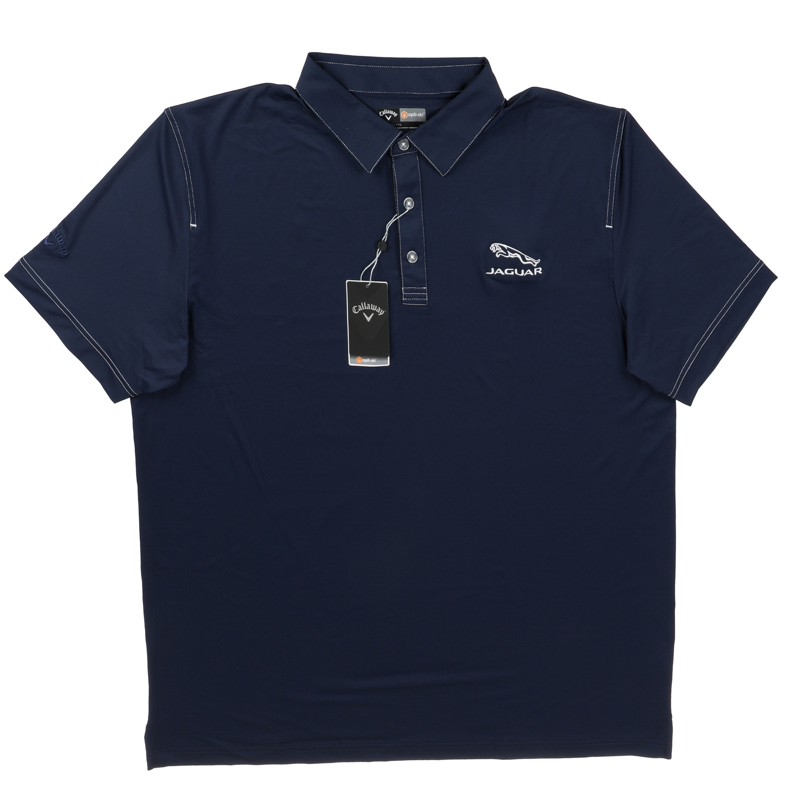 Polo Jaguar azul marino con logo bordado (Tamaño S)