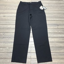 Vintage 1999 Lee Casuals Stretch Pants Straight Leg Flat Front Black Sz 16 NEW
