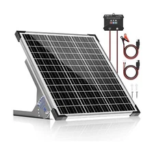 50W Solar Panel Kit, 12V Solar Battery Trickle Charger Maintainer + 10A MPPT ...