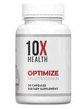 Authentic 100% 10X Health Optimize Methylated Multivitamin 90 Caps EXP 06/2027