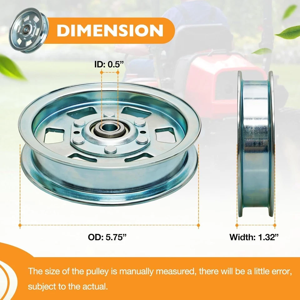 3x 033-2000-00 Flat Idler Pulley Fit Bad Boy ZT Series 48" 50" 54" 60" 033720125 - Image 3 of 4